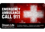 2x3.5 911 Ambulance Business Card Round Corner Full Color Magnet 20 mil
