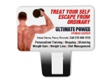 Custom Fitness Center Business Card Magnets with Clip