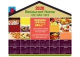 4x3.5 Custom House Shaped Restaurant Calendar Magnet 20 mil