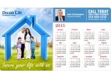 4x7 Round Corners Life Insurance Calendar Magnet 25 mil 