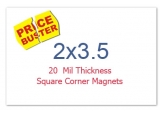 2x3.5 Custom Business Card Magnets Square Corner 20 mil