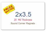 2x3.5 Round Corner Business Card Magnets 20 mil