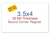 3.5x4 inch Round Corner Custom Printed Full Color Magnets 20 mil