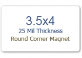 3.5x4 inch Round Corner Custom Printed Full Color Magnets 25 mil
