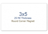 3x5 inch Custom Printed Round Corner Full Color Magnets 25 mil