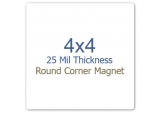 4x4 inch Custom Printed Round Corner Full Color Magnets 25 mil