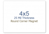 4x5 inch Custom Printed Round Corner Full Color Magnets 25 mil