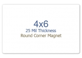 4x6 inch Custom Printed Round Corner Full Color Magnets 25 mil