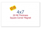 4x7 inch Custom Printed Square Corner Full Color Magnets 20 mil