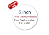 5 Inch Circle Outdoor Safe Magnets 35 Mil
