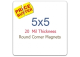 5x5 inch Custom Printed Round Corner Full Color Magnets 20 mil