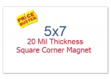 5x7 inch Custom Printed Square Corner Full Color Magnets 20 mil