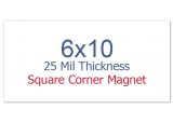 6x10 inch Custom Printed Square Corner Full Color Magnets 25 mil