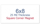 6x8 inch Custom Printed Square Corner Full Color Magnets 25 mil