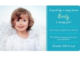 Personalized 4x7 inch Printed Fifth Birthday Invitation Round Corner Full Color Magnets 25 mil