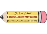 4x1 Custom Pencil Shape Full Color School Magnet 20 mil