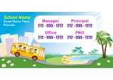 4x2 Square Corners School Bus School Contact Magnets