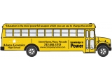 5.25x1.75 School Bus Shape School Magnet 25 mil