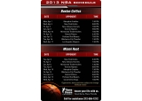 3x5 in Custom Printed Two Team Round Corner Basketball Schedule Life Insurance Full Color Magnet 20 mil