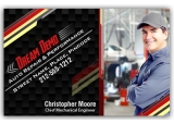 2x3.5 Automobile Mechanic Business Card Square Corner Full Color Magnet Outdoor 35 Mil