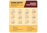 3.5x4 Round Corners School Calendar Full Color Magnets 20 mil