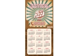 3.5x7 Square Corners Pizza Calendar Magnet 20 mil