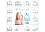 4x4 Square Corners Dental Care Calendar Magnet 20 mil