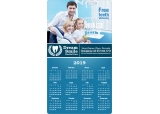 4x7 Round Corners Dental Care Calendar Magnet 25 mil
