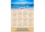 5x7 Round Corners Travel Calendar Magnet 20 mil