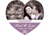 3.25x3 Heart Shaped Wedding Save the Date Magnets 20 mil