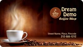2x3.5 Coffee Shop Business Card Round Corner Full Color Magnet 20 mil