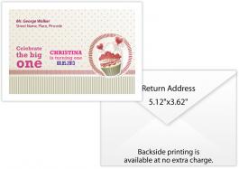 Personalized 1st Birthday Envelope 5.12 x 3.62 Plain White