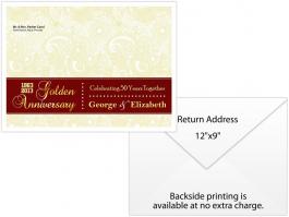 Personalized 50 Year Golden Anniversary Party Envelope 12 x 9 Printed White