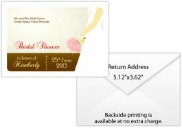 Personalized Bridal Shower Envelope 5.12x3.62 Plain White