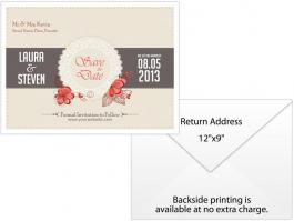 Personalized Wedding Save the Date Envelope 12 x 9 Printed White