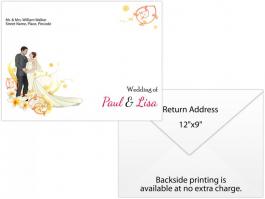 Personalized 12 x 9 Printed White Wedding Save the Date Envelope 