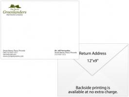 Personalized Real Estate Company Envelope 12x9 Printed White