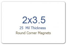2x3.5 Custom Round Corner Business Card Full Color Magnets 25 mil