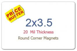 2x3.5 Custom Round Corner Business Card Magnets 20 mil