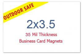 2x3.5 Outdoor Custom Business Card Magnets 35 Mil