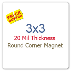 3x3 inch Custom Printed Round Corner Full Color Magnets 20 mil