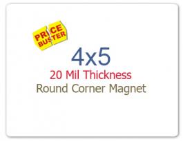 4x5 inch Custom Printed Round Corner Full Color Magnets 20 mil