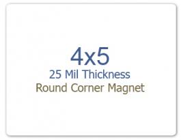 4x5 inch Custom Printed Round Corner Full Color Magnets 25 mil