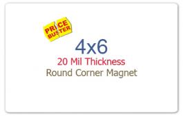 4x6 inch Custom Printed Round Corner Full Color Magnets 20 mil
