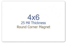 4x6 inch Custom Printed Round Corner Full Color Magnets 25 mil