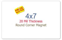 4x7 inch Custom Printed Round Corner Full Color Magnets 20 mil