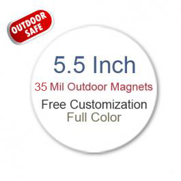5.5 Inch Circle Magnets Outdoor Safe 35 Mil