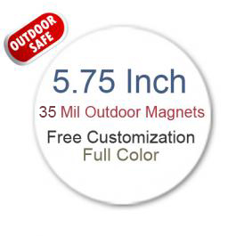 5.75 Inch Circle Magnets Outdoor Safe 35 Mil