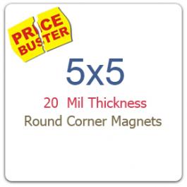 5x5 inch Custom Printed Round Corner Full Color Magnets 20 mil