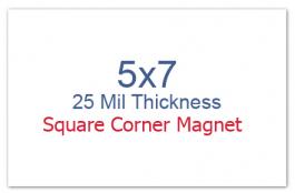 5x7 inch Custom Printed Square Corner Full Color Magnets 25 mil